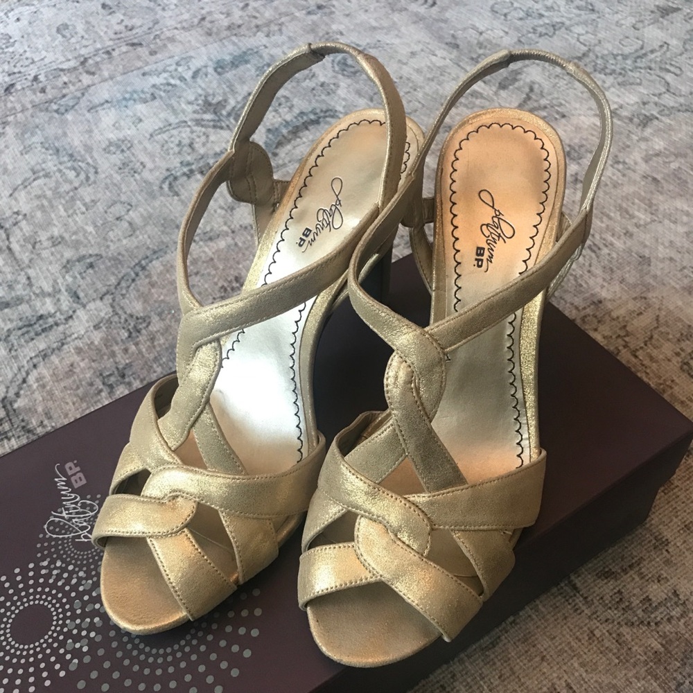Gold High heeled sandals by Platinum BP Nordstrom